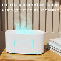 Diffuseur d'arômes à flamme volcanique, humidificateur ultrasonique à brume froide 160 ml, diffuseur d'huiles essentielles avec lumière LED de nuit à 7 couleurs