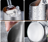 Seau à glace incliné en acier inoxydable épaissi, seau à bière multi-usage, poubelle de comptoir pour KTV et bar, fournitures de bar