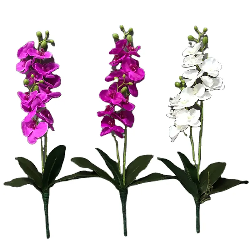 Реалистичный на ощупь искусственный цветок из искусственной кожи, ветка орхидеи бабочки для украшения