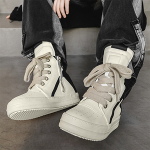 Chaussures Décontractées Montantes pour <span class=keywords><strong>Homme</strong></span> de Haute Qualité, Baskets Respirantes de Marque, Bottines Plates Grandes Tailles - Product Image 5