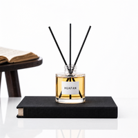 Flacon diffuseur cylindrique en verre transparent mini 30ml 50ml, best-seller, flacon vide pour emballage de parfum, logo personnalisé et coffret cadeau
