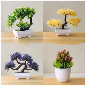Plantes artificielles en plastique pour la décoration intérieure, bonsaïs miniatures, vente directe usine pour mariages, avantage matériau. - Product Image 3
