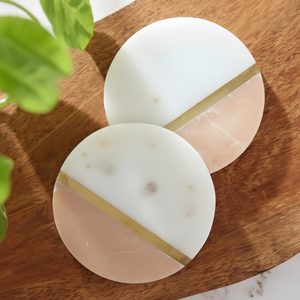 Sous-verres en marbre blanc, grandes dalles, surface flammée, imperméables, pour usage intérieur, villa et appartement - Product Image 1