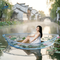 Nouvel Arrivage WOLANG Kayak Transparent en PC de 2,2 m en Forme de Lune pour la Photographie et le Transport