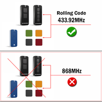 COMUNELLO VICTOR 2 4 SYNC Mando a distancia para puerta de garaje de 433MHz con código variable