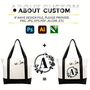 Sacs fourre-tout personnalisés en gros pour femmes, sacs de courses réutilisables avec logo, en toile de coton sérigraphiée, pour usage quotidien - Product Image 3