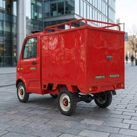 Nouveau design de camion électrique miniature rouge entièrement fermé, fourgonnette de transport de marchandises 500cc 50 km/h pour le transport et la livraison en ville