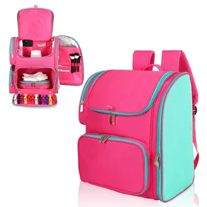 2024 neues design eleganter damen-oem-kommode reise-kosmetik polyester multifunktions-freiluft-makeup-organisator aufbewahrungstasche rucksack