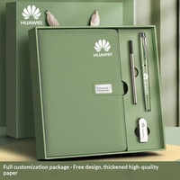 Ensemble cadeau de carnet A5 en similicuir de luxe léger pour bureau, personnalisable avec logo pour usage professionnel