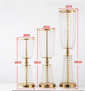 Conception <span class=keywords><strong>de</strong></span> luxe Décoration Vases En Métal <span class=keywords><strong>De</strong></span> Mariage Maîtresses Grand Cristal Or Argent Fleur Stand - Product Image 6