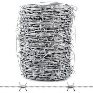 Alambre de púas Leifide de 500 pies, calibre 16, acero galvanizado para cercas y manualidades - Product Image 1