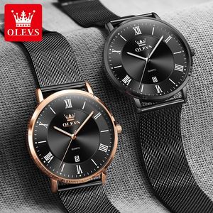 Montre à quartz pour homme, bracelet en maille, chronographe multifonctionnel classique, étanche, avec logo personnalisé OEM - Product Image 4