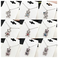 Colliers pendentifs XUPING en cristal multicolore 14K18K24K avec pendentifs en zircon en forme de cœur d'ours pour la mode féminine