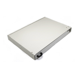 FTTH Panneau de brassage fibre optique 19 pouces 1U pour montage en rack, avec porte ventilée, Blanc Noir, 12 24 32 ports, pour cadre de distribution de centre de données - Product Image 3