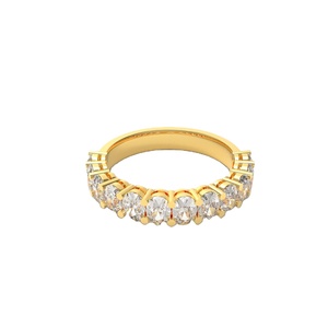 Engagement Wedding <b>Ring</b> Unisex IGI Certified HPHT VVS Lab Grown Filled Oval Cut Diamond 18k 14k Gold Rhodium Plated Fashion <b>Ring</b> - Product Image 4