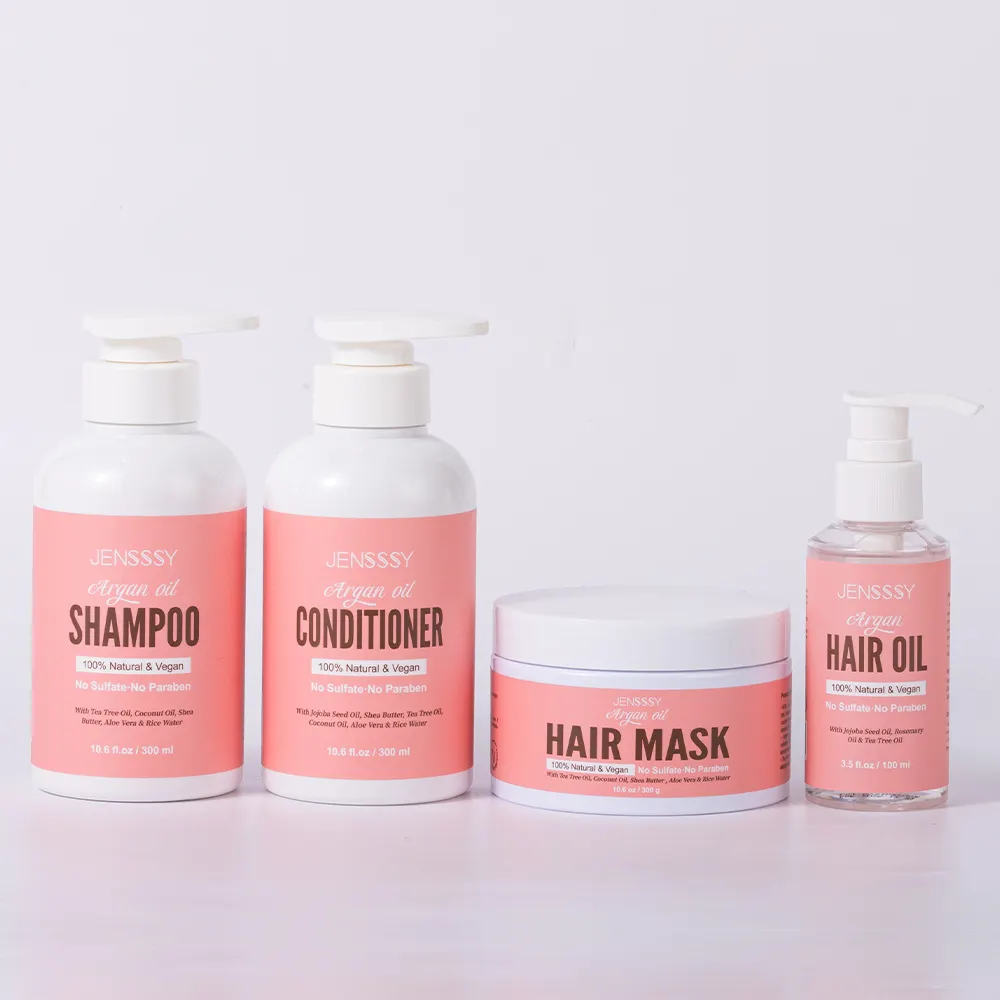 Private Label Haar behandlung Anti Haarausfall Reparatur feuchtigkeit spendende natürliche Arganöl Maske Conditioner Shampoo Haarpflege produkte