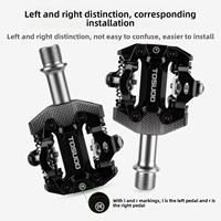Pédales auto-bloquantes en alliage d'aluminium TOUSUOD, double face, 3 roulements, axe en chromoly pour vélos de montagne et de route compatibles avec le système
