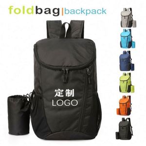 Sac à dos pliable ultraléger et imperméable en ripstop pour l'escalade sportive, avec logo personnalisé pour hommes et femmes - Product Image 3