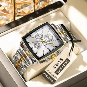 Montre-bracelet pour homme POEDAGAR 866, chronographe, date, acier inoxydable, montre pour homme tendance, étanche, lumineuse, montres à quartz pour homme, Reloj - Product Image 1