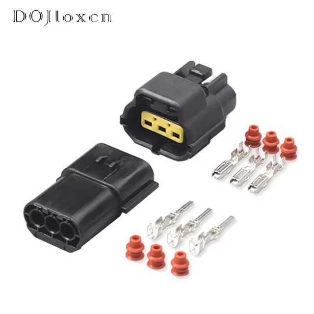 3 Pin Automotive Waterproof Black Male Female Connector Car Auto Sealed Truck Denso Scket 174359-2 174357-2