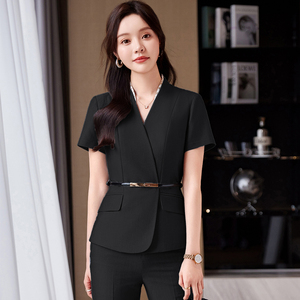 Vestido de Trabajo de Verano para <span class=keywords><strong>Mujer</strong></span>, Traje Profesional para <span class=keywords><strong>Camarera</strong></span> de Hotel y Restaurante, Estilo Chino Occidental, Delgado, con Detalles de Joyería - Product Image 3