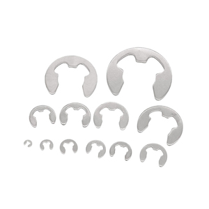 Clips en <span class=keywords><strong>E</strong></span> de acero inoxidable 304 0,8,-30mm GB896 DIN6799, anillos a presión de retención, anillos abiertos para ejes, rodamientos, maquinaria automotriz - Product Image 4