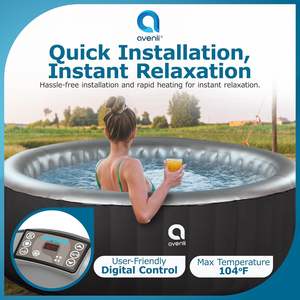 Jilong Avenli 17603EU Bañera de hidromasaje redonda inflable para exteriores 2 a 3 personas Piscina de spa redonda inflable 165cm X 70cm - Product Image 3