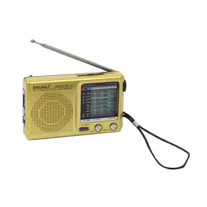 Radio FM/TV/AM/SW multibande 9 bandes, récepteur radio mondial portable avec contrôle du volume, radio rétro bon marché de haute qualité, vente en gros