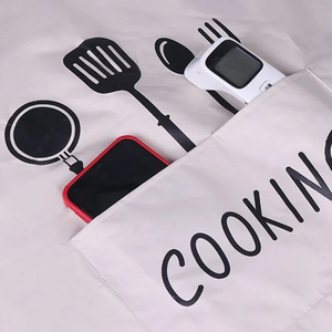 Tablier de cuisine unisexe 1 pièce en PVC réglable, couleur unie, avec poche, pour adulte, fournitures de cuisine domestiques - Product Image 4