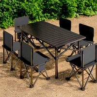 Tables et chaises de pique-nique pliantes de camping de plage pliantes portables et légères pour l'extérieur pour les pique-niques et les aventures à la plage