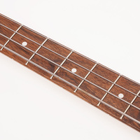 Guitare basse sans tête 24 frettes 4 cordes noire mate corps rond à découpe simple forte puissance