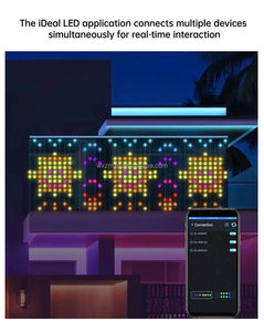 Lampu Tirai LED RGB Pintar Kontrol Aplikasi Bluetooth 400LED Lampu Peri Gantung DIY Pola Teks Dapat Diprogram Sinkronisasi Musik - Product Image 3