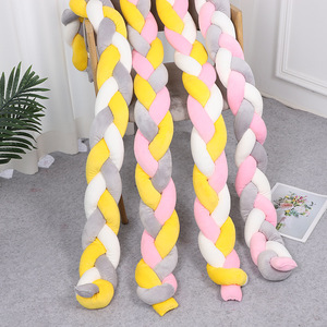<span class=keywords><strong>Protector</strong></span> de Cuna Tejido a Mano con 3 Trenzas Largas, Decoración para Habitación Infantil, <span class=keywords><strong>Protector</strong></span> de Barandilla de <span class=keywords><strong>Cama</strong></span> Cómodo para Cuna - Product Image 2
