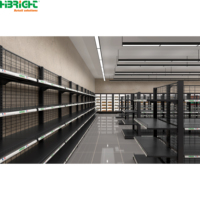 Conception de magasin, plan d'aménagement, modélisation 3D Max, concept de franchise, rayonnage de supermarché prêt à l'emploi