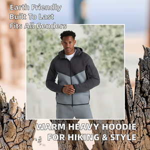 Sweat-shirt chaud d'hiver 100% coton pour la randonnée, le camping, style pull classique, respirant, écologique, streetwear tendance - Product Image 2