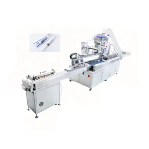 Three part syringe needle PE automatic packing machine, injection infusion syringes needles pack wrapping equipmentb china