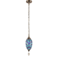 Luminaire LED en mosaïque turque exotique, fait main en fer et verre, couleur personnalisée pour bar, couloir, entrée, restaurant, club de luxe, décoration