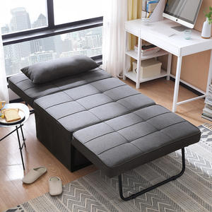 Nhà sản xuất kéo ra 1 chỗ ngồi sofa đến giường có thể gập lại linen vải trượt ngồi có thể ngả sofa đơn futon ghế cho căn hộ - Product Image 1