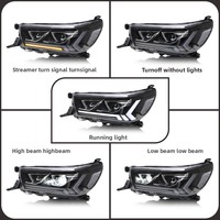 Faro LED de Alta Luminosidad para Toyota Hilux 2015-2019, Solución de Proyección para Visión Nocturna, Ensamblaje de Faro Delantero, Actualización Plug and Play