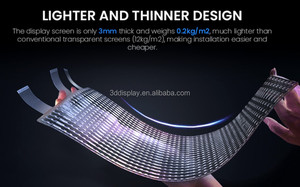 Trong suốt cong linh hoạt LED phim trong nhà ngoài trời LED Window LED Tường tùy chỉnh thương mại hiển thị - Product Image 6
