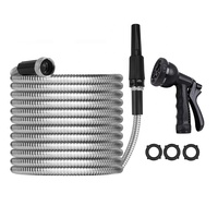 2025 <strong>best</strong> <strong>selling</strong> Custom Length and Color Metal Garden Water <strong>Hose</strong> 304 Stainless Steel <strong>High</strong> <strong>Pressure</strong> Explosion-Proof