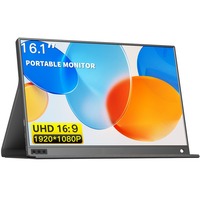 Moniteur portable de 16,1 pouces, 100% SRGB, 300 nits, 1920 x 1080, pour le jeu