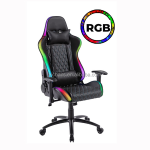 OEM ODM Sillas <span class=keywords><strong>Gmaer</strong></span> Silla ergonómica Oficina LED Rgb Escritorio ejecutivo Rock Black Esports Silla de juegos con luces - Product Image 1