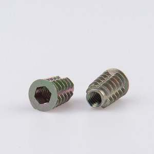 Inserts filetés en alliage de zinc galvanisé pour meubles, type D à tête plate M4 M6 M8, écrou d'insertion pour <span class=keywords><strong>bois</strong></span> - Product Image 5