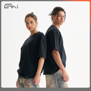 T-shirt surdimensionné 100% coton vierge 240G T-shirt homme avec logo 3d personnalisé lourd vente en gros - Product Image 4