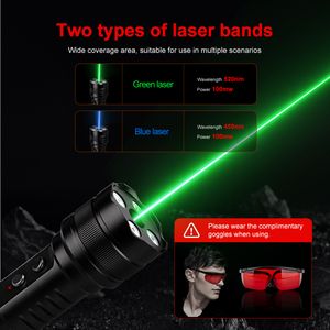 Ngoài trời đầy sao Bầu Trời Đèn đầu màu xanh lá cây màu xanh ánh sáng <span class=keywords><strong>laser</strong></span> bị hỏng cửa sổ búa có thể sạc lại LED Torch ánh sáng đèn pin chiến thuật - Product Image 4