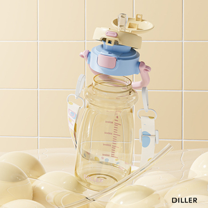 Botella <span class=keywords><strong>de</strong></span> <span class=keywords><strong>Agua</strong></span> <span class=keywords><strong>para</strong></span> Niños DILLER <span class=keywords><strong>de</strong></span> 720 ml, PPSU, Grado <span class=keywords><strong>de</strong></span> Botella <span class=keywords><strong>para</strong></span> Bebés, Doble Boquilla <span class=keywords><strong>para</strong></span> Beber con Pajita, Asa y Correa, OEM, ODM, Venta al por Mayor - Product Image 4