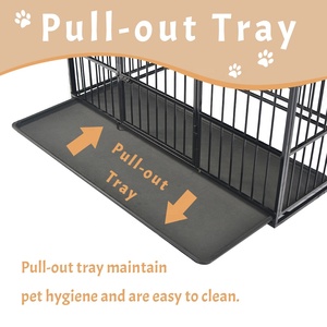 Toptan açık üst Metal köpek sandık kulübesi anti-çıkarılabilir tepsi ile büyük köpek kafesi çiğnemek - Product Image 5