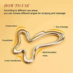 Outil de massage multifonctionnel en forme de papillon en métal <span class=keywords><strong>creux</strong></span> Gua Sha pour le visage et le <span class=keywords><strong>corps</strong></span> - Product Image 4