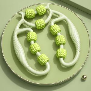 Rodillo de Masaje Multiusos para Relajación Muscular, Ejercicio en Casa, Yoga, Masajeador de Piernas con 9 Ruedas - Product Image 1